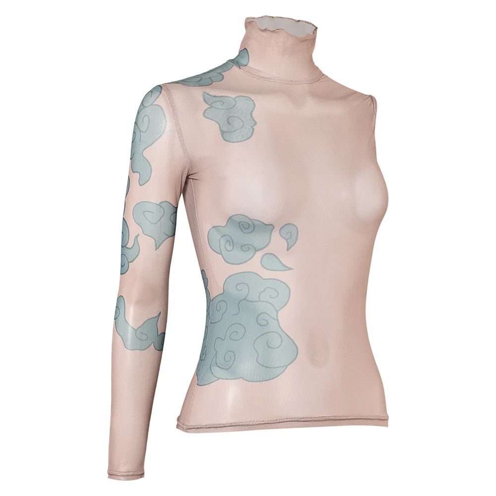 المرأة غامضة Jinx تأثيري قميص الوشم ملصق لعبة LOL لعب الأدوار تي شيرت صيفي طقم ملابس فستان الهالوين حتى بدلة الحفلات #5