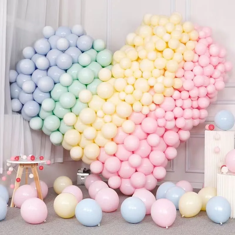 10/20/30/50/100pcs Macaron Balloons 10 Inch Pastel Rainbow Balloons Macaron Balloons Multi Color Wedding Birthday Party