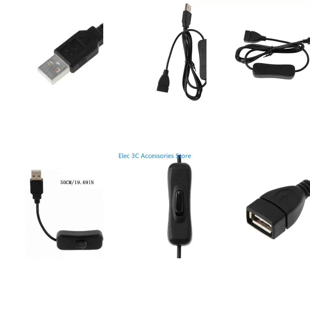 Y51A Male to Female USB Extension Cable With ON OFF Switch for PC Data Line