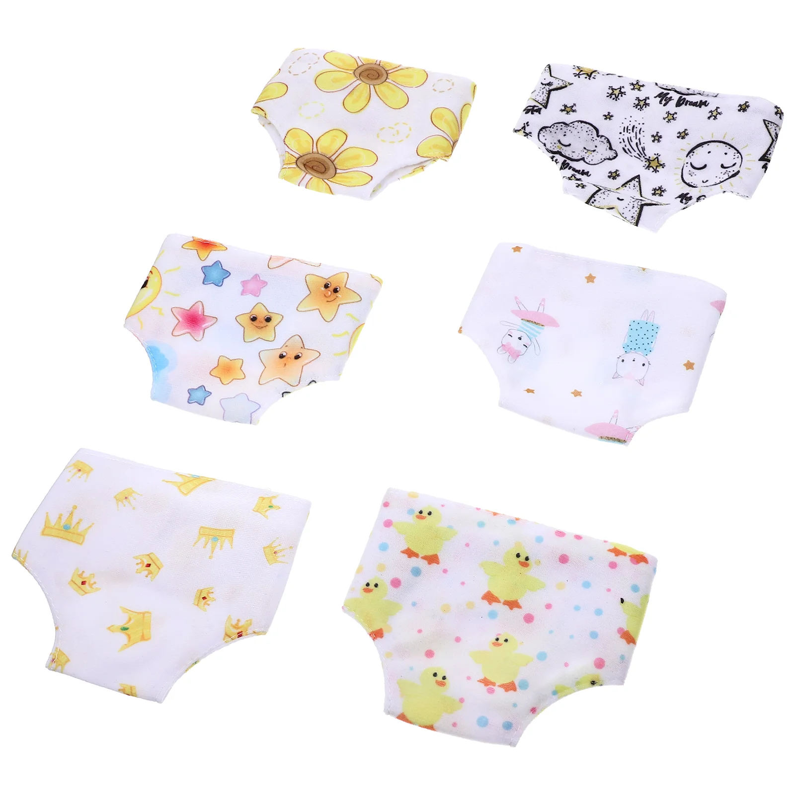 

6 Pcs Baby Childrens Toys Little Girls Panties Adorable for Dolls Costume Decor Bibs