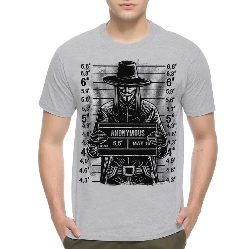 Guy Fawkes Mugshot T-shirt / V for Vendetta Shirt / Men's