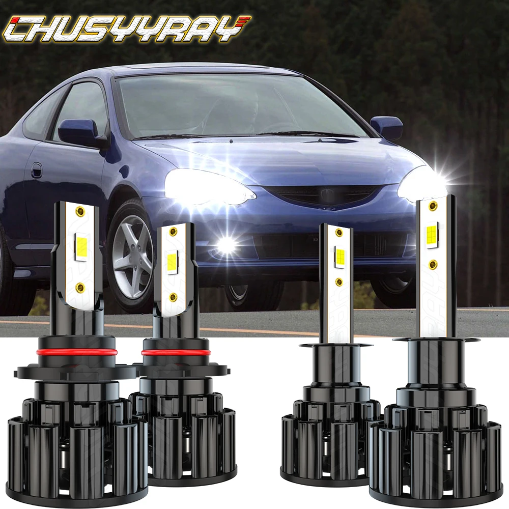 

CHUSYYRAY Car lights LED Headlight Kit 9005 H1 6000K Combo Bulb Compatible For 2005-2006 Acura RSX High Low Beam Car accsesories