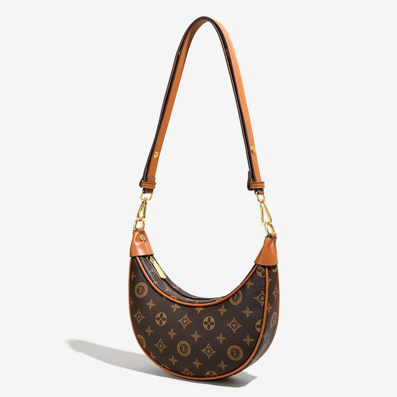 Tas Tangan Wanita Mewah Modern Tas Selempang Kulit Asli Dengan Dompet Tali Bahu Rantai Emas