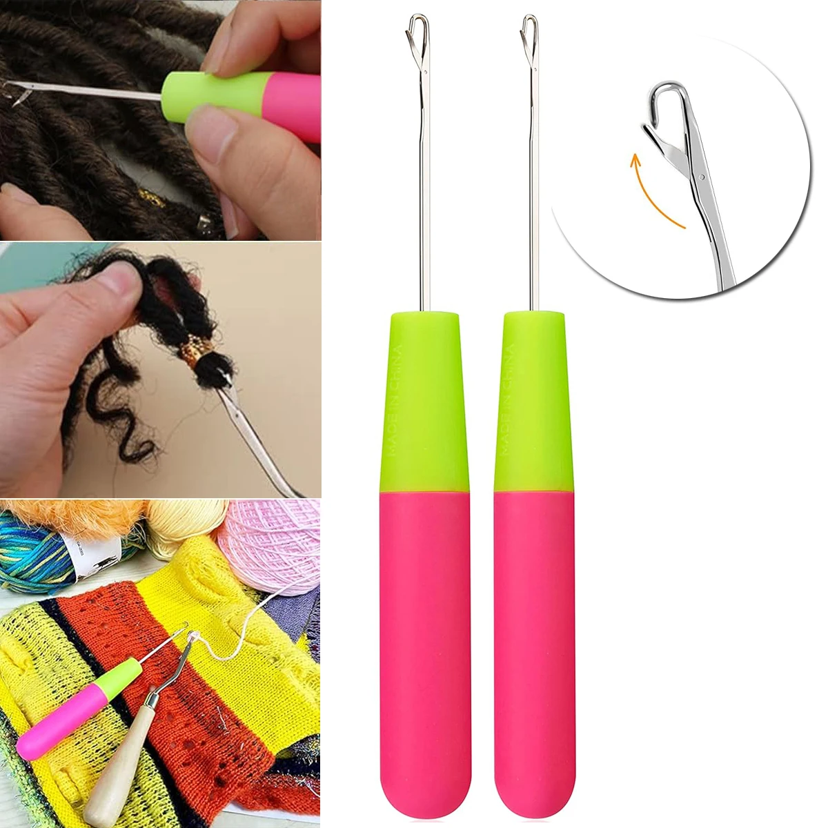 Extensions de cheveux tressés, 5 pièces, dreadlocks, outils exécutifs