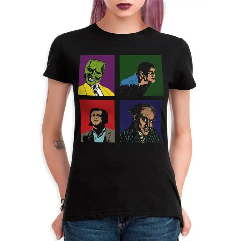 Jim Carrey Movie Characters Art T-Shirt, Men's Women's Sizes (MOV-23321)