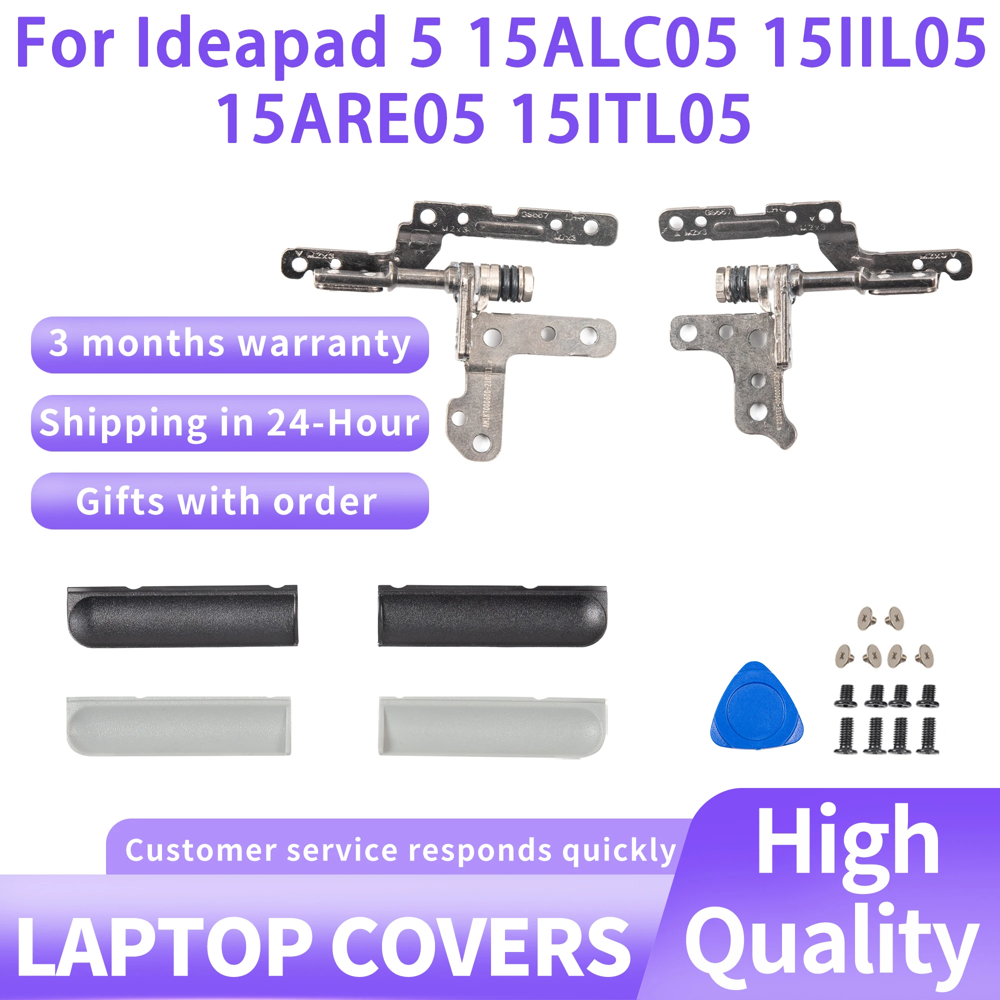 

For Ideapad 5 15IIL05 15ITL05 15ARE05 15ALC05 Hinges cover black/silver