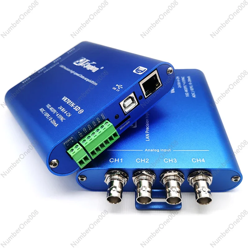 VK701N-SD Ethernet Lan24bit Data Acquisition Card UV Offline Storage 102.4ksps Synchronization