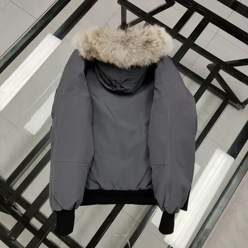 New Canadian Design High Quality 80% White Goose Down Winter Mid Length Man Wear Jacket Woman And Women's Thickened Warm Coat