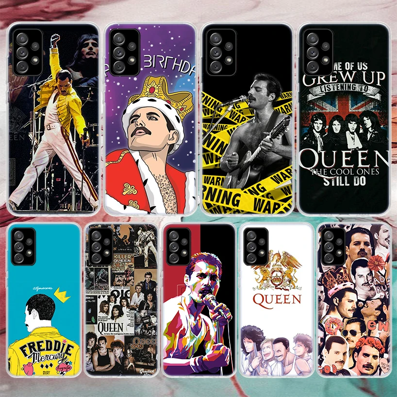 Rock Funky Freddie Mercury Queen Soft Phone Case For Samsung Galaxy A51 A50 A71 A70 A10 A20E A30 A40 A41 A31 A21S A11 A6 A7 A8 A