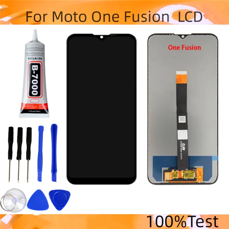 Tested Original For Motorola Moto One Fusion Display Touch Screen Panel Sensor Digiziter Replac New For Moto OneFusion  LCD