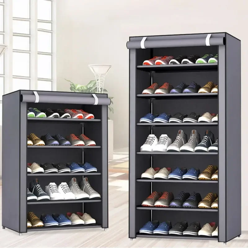 

Shoe Rack Organizer Dustproof Fabric Shoe Cabinet Multilayer Nonwoven Simple Storage Rack Household Economic Type Shoe Shelf