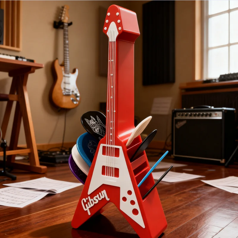 1/2 Pack Black 10-Slot Pick Holder, Trendy Guitar Accessory That Perfectly Solves the Problem of Picks Being Placed in the Wrong Place or Lost, Guitar Pick Storage Box, Perfect Gift for Guitarists, Available in Two Colors