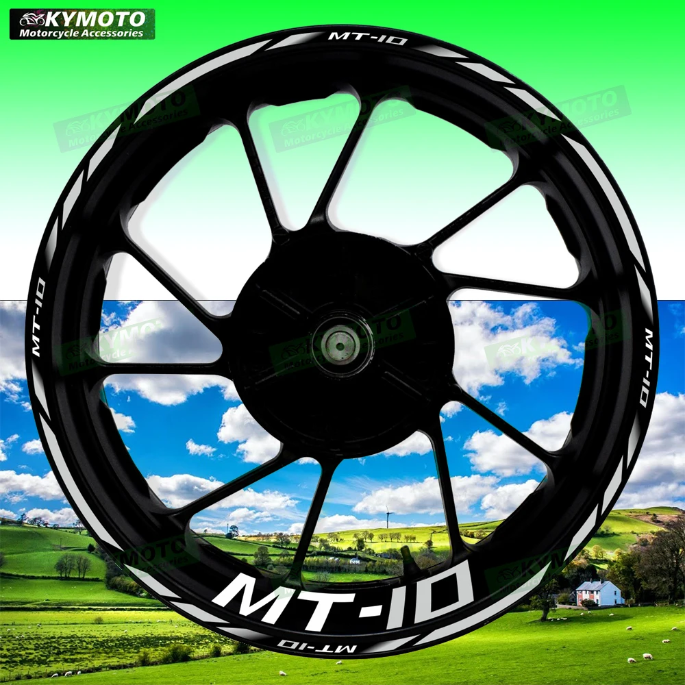 

Аксессуары для мотоциклов MT-10 MT10, 17-дюймовые наклейки на передние и задние колеса, обтекатель ступицы колеса, модифицированные светоотражающие полосы, наклейки