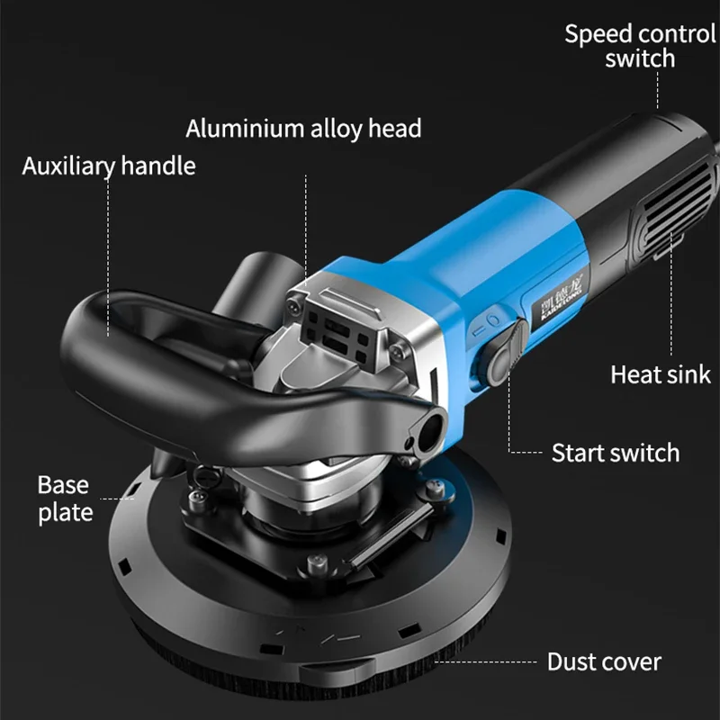 220V Electric DIY Mini Polisher Metal Paint Waxing Scratch Repair Dust-Free Floor Polishing Leveling Glass DIY Mini Polishing