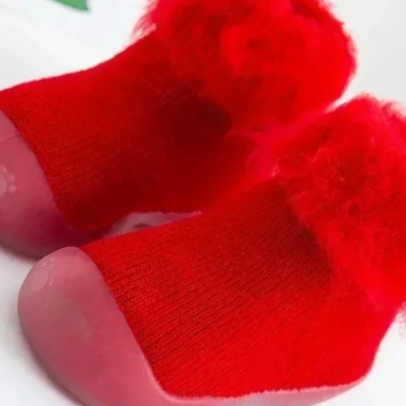 

Классические стильные носки на мягкой подошве, утепленная теплая обувь с высоким берцем, новая детская утолщенная обувь для малышей, нескользящая детская домашняя обувь