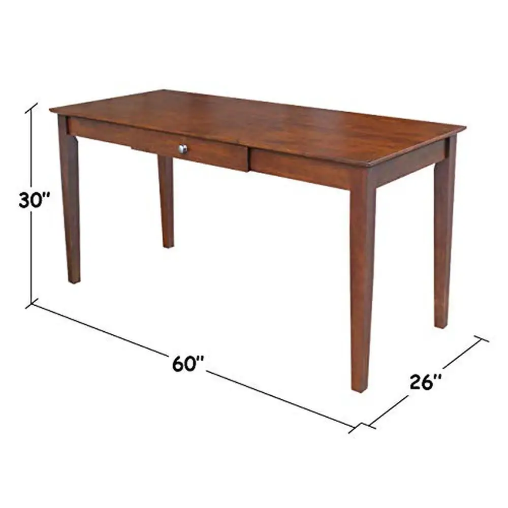 Solid Hardwood Desk and Chair Set with Euro Drawer Glides 60x26x30 inches Residential Use Easy Assembly