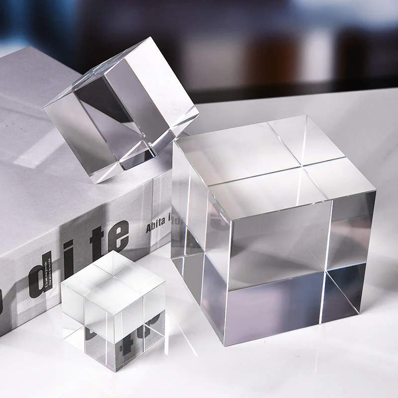 Imagem -03 - Cubo Transparente de Cristal Artificial Foto Prisma Criativa sem Cores e Arco-íris 30 mm