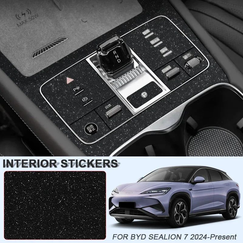 

Car Carbon Interior Sticker Lifting Window Panel Decal For BYD SEALION 7 2024-Present Gear Inner Door Protective Film Accessory