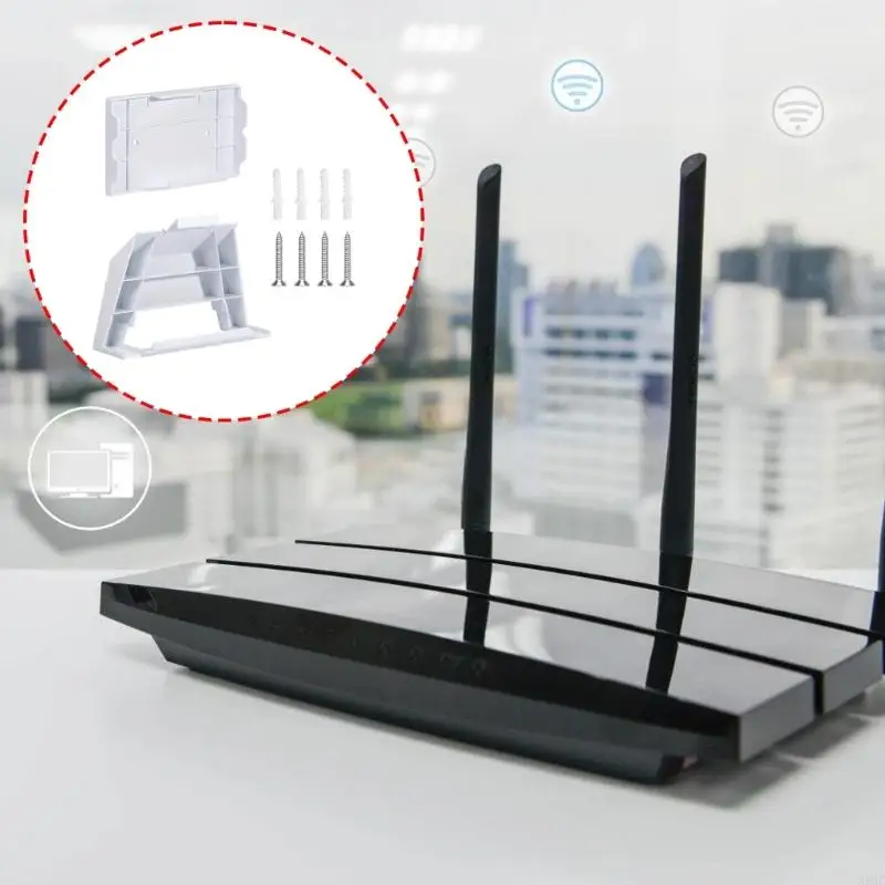 

Sturdy Plastic Wall Mounting Bracket for Star Gen3 Routers Efficient Heat Dissipation Space Saving Design 896C