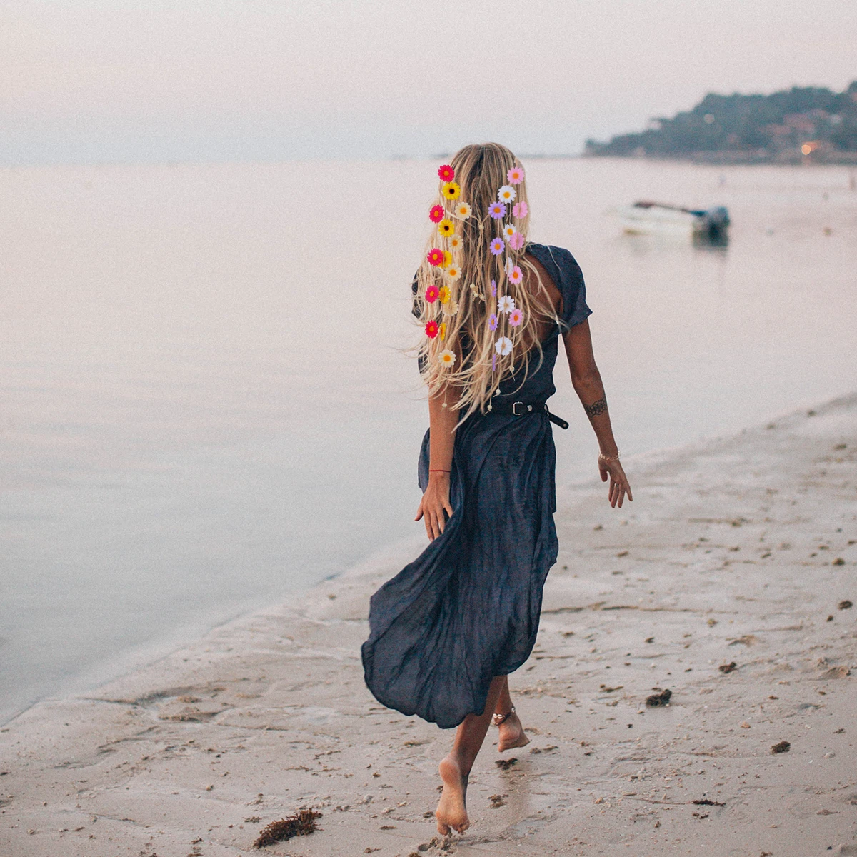 

Sunflower Headband Hair Wreath Floral Headdress Garland Festivals Hair Band Hairstyles Durable Material Photo Props