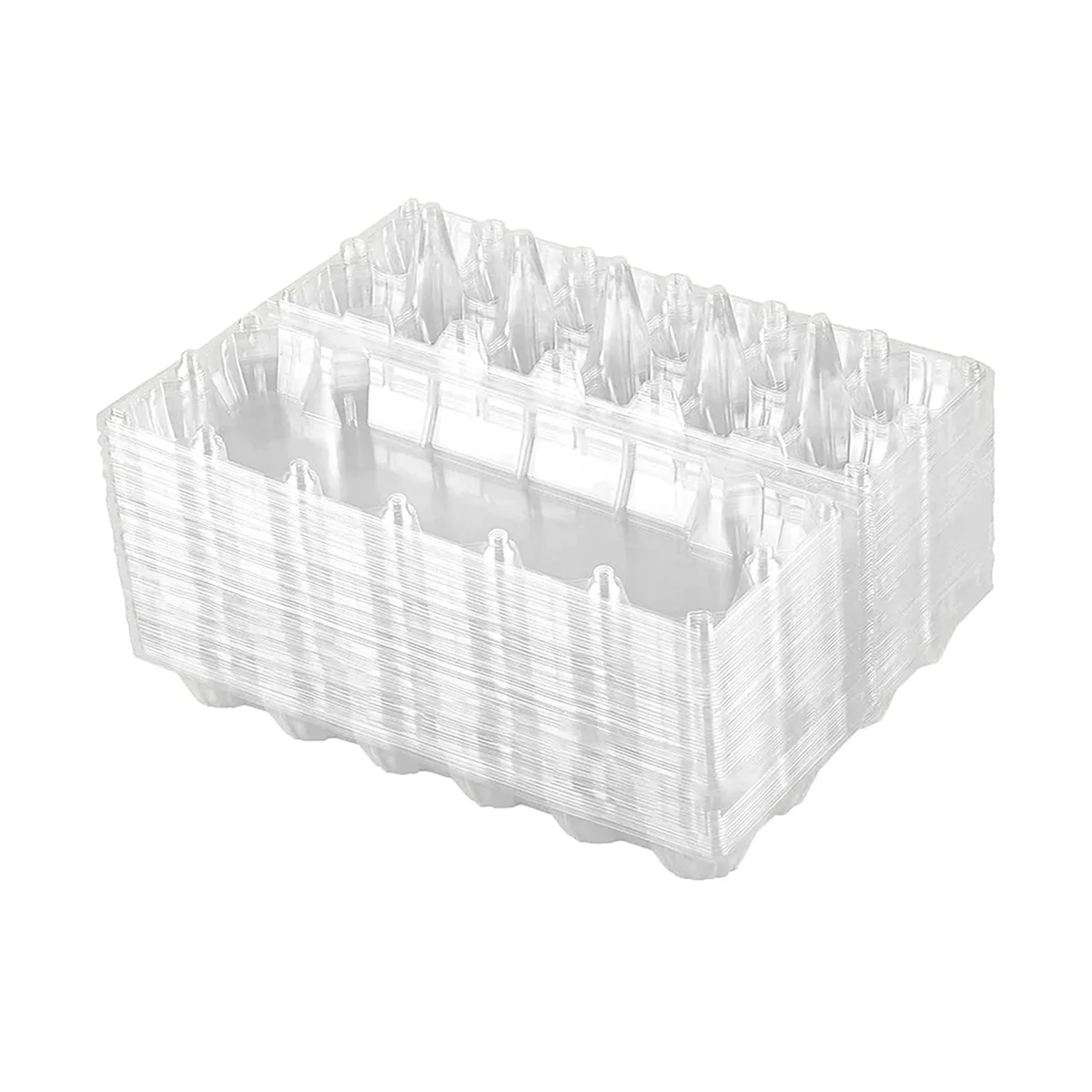 

60 Pack Plastic Egg Cartons Cheap Bulk One Dozen Clear Empty Egg Cartons for Chicken Eggs