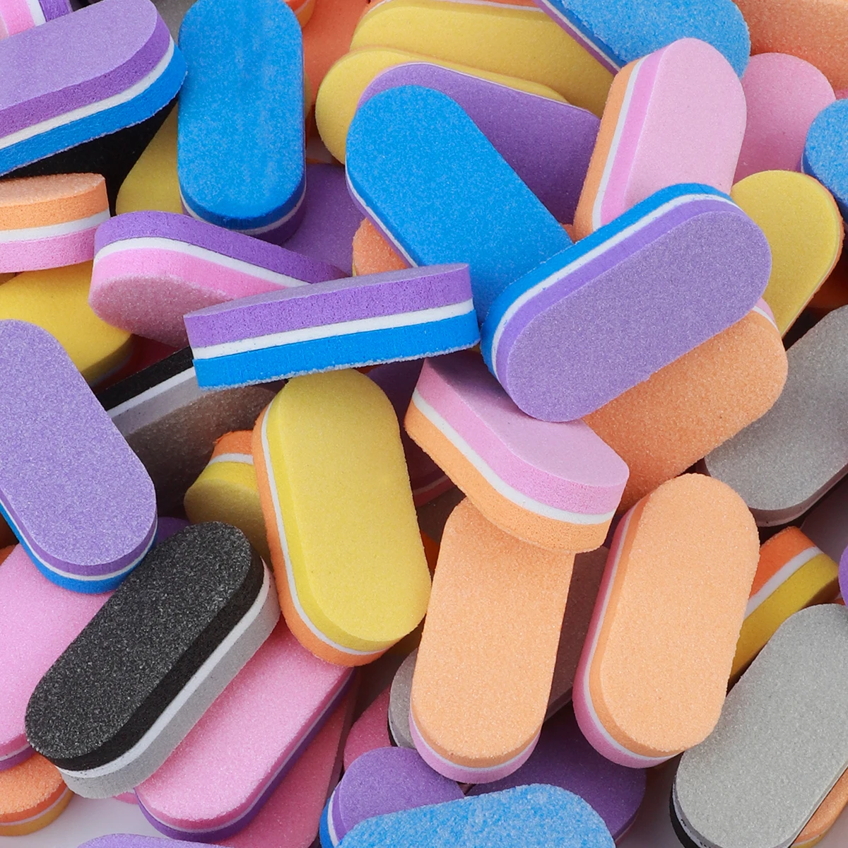 50개 전문가용 미니 네일 버퍼 파일 네일 아트 광택 샤이너 스펀지 버터 블록 프라이머 매니큐어 페디큐어 샌딩 도구