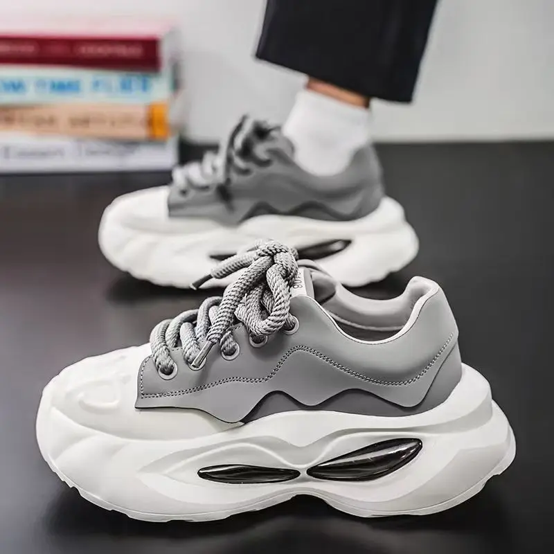 

2026 Fashion Sport Shoes For Men PU Leather Wateproof Men's Running Footwear Anti-slippery Outdoor Hiking Male Sneakers