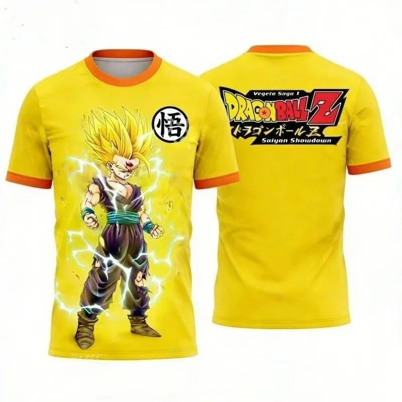 Dragon Ball Son Goku Japan Nationalmannschaft Fußballtrikot 3D Schnelltrocknendes T-Shirt für Männer Frauen Fans Outdoor-Sport-Trainingskleidung – Detail 9
