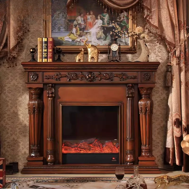 

Американский средневековый электронный моделирующий нагревательный камин, французский ретро темный электрический камин, европейский декоративный камин с ложным пламенем c