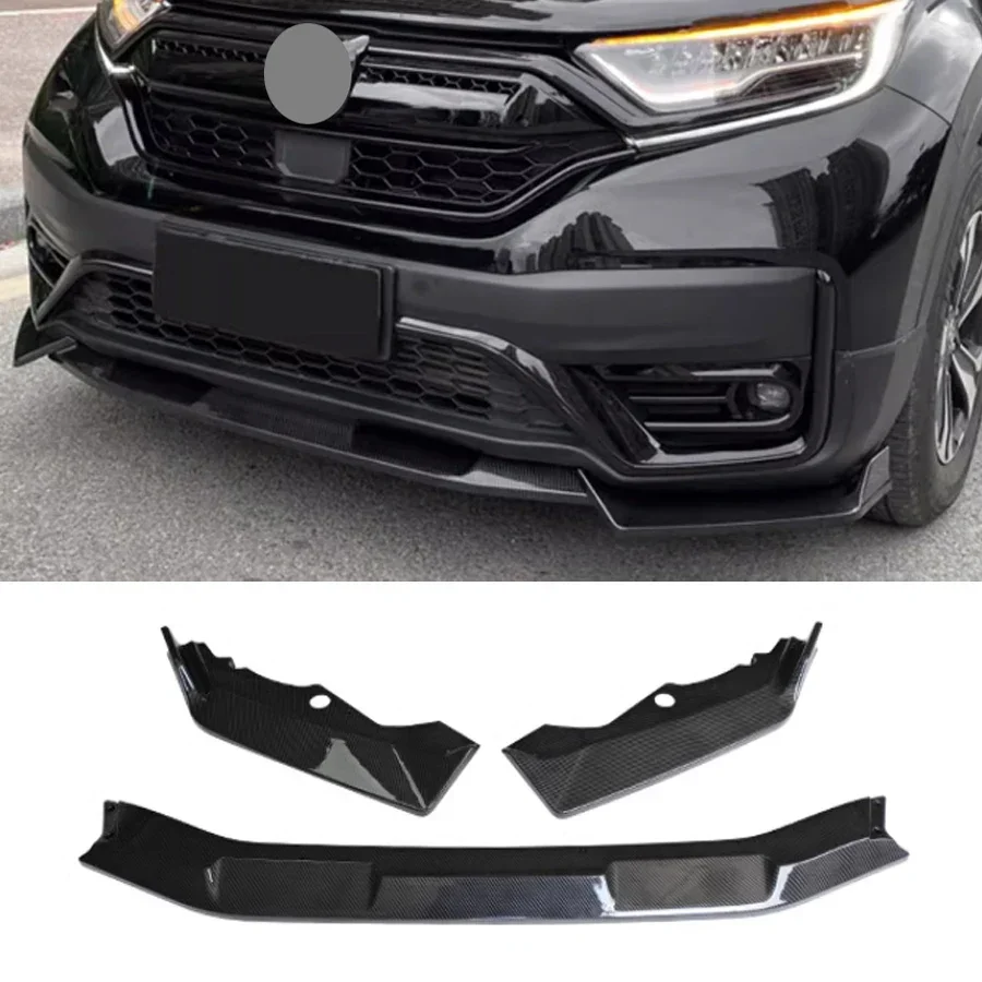 Car Front Bumper Lip Spoiler Splitter For Honda CRV CR-V 2021 2022 ABS Glossy black Tuning Body kits