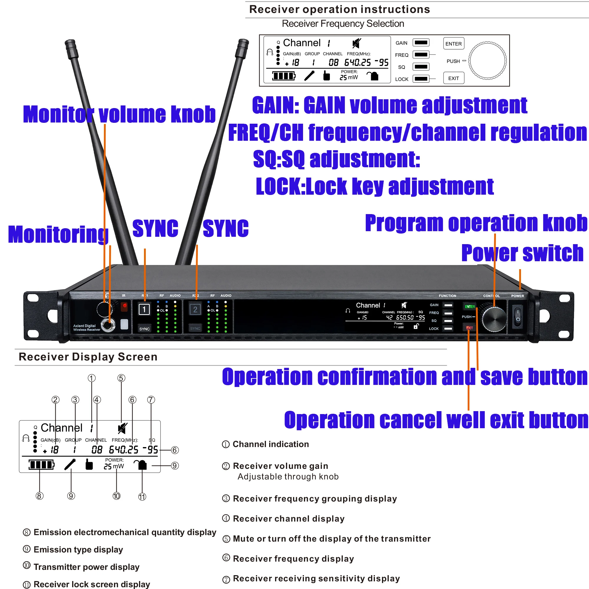 Leicozic 1:1 AD4D-Pro Microfono KSM11 Beta Cascade 8V To UA874 Antenna Professional Stage Microfone Dynamic Diversity 500/600Mhz