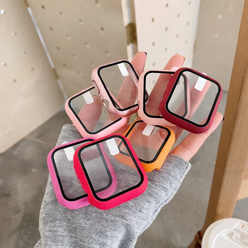 Screen Protector Case For Apple Watch 45mm 41mm 44mm 40mm Glass Cover Accessories for iWatch series 10 9 8 7 6 SE 5 4 42mm 46mm