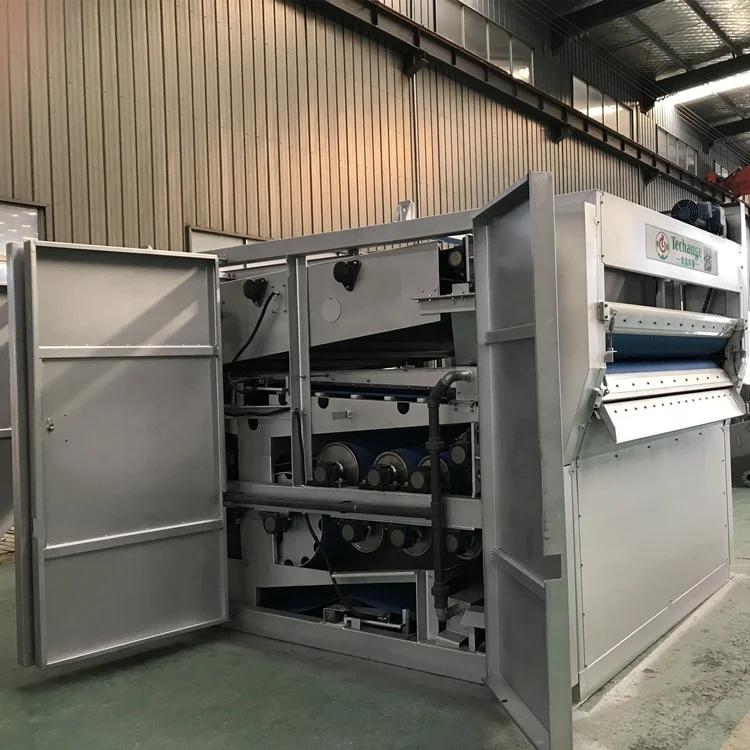 Máquina de prensa de filtro de correa de tratamiento de deshidratación de lodos de agua residual