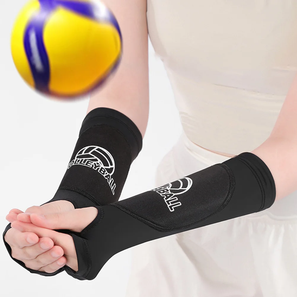 

Sports Arm Protector Volleyball Arm Sleeves Padded Elbow Sleeve Wrist Support Elastic Bandage Black Youth Size Anti Shock