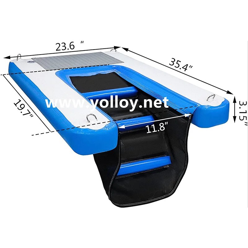 Pet Pontoon Water Pup Plank Ramp Dog Inflatable Dock Bed For Water Amusement Facilities
