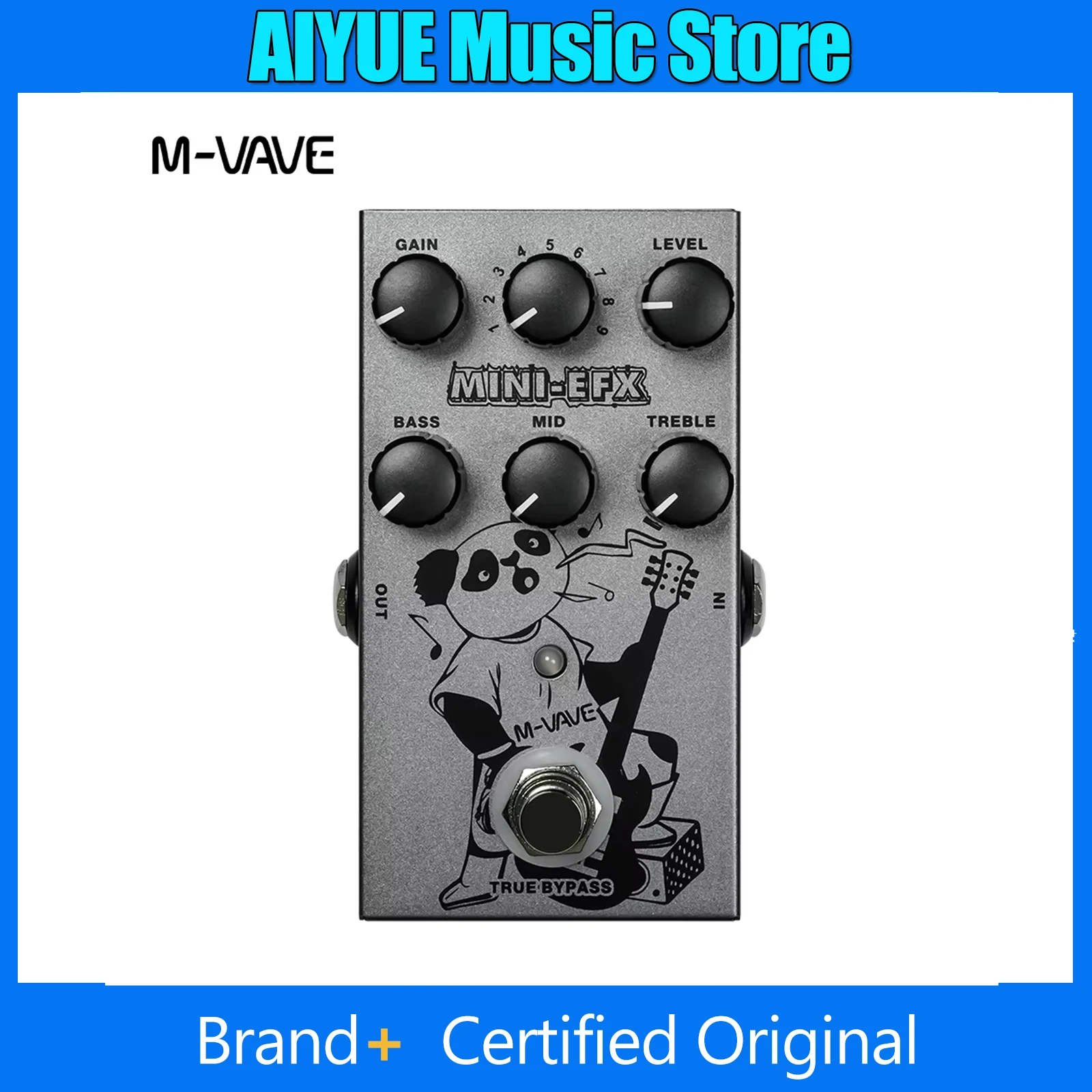 

M-VAVE MINI-EFX Electric Guitar Effects Pedal 4 Overdrive Effects 4 Distortion Effects Boost 3 Band EQ True Bypass Guitar Part