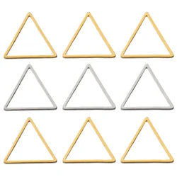 20pcs Stainless Steel Key Ring Triangle Hoops Charms Pendant Keychain Connect Clasp for Jewelry Making Earring Hook DIY Findings