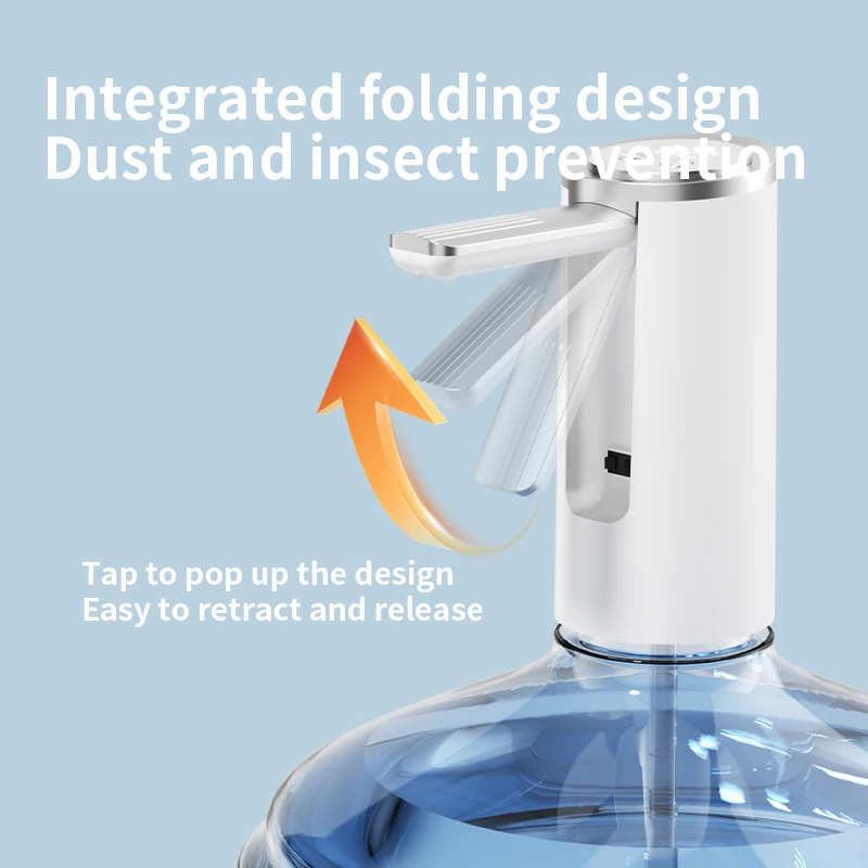 موزع مياه كهربائي، مضخة أوتوماتيكية قابلة لإعادة الشحن عبر USB مع شاشة LED، مستخرج نبيذ/مياه محمول للتخييم في المكتب المنزلي