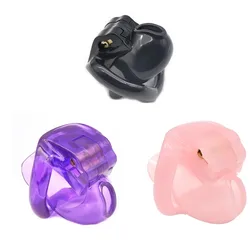 Super Low Price  Male Chastity Device Penis Cage HT V3 Resin Super Small Chastity Belt With 4 Penis Ring Adult Lock Sex Toy A380