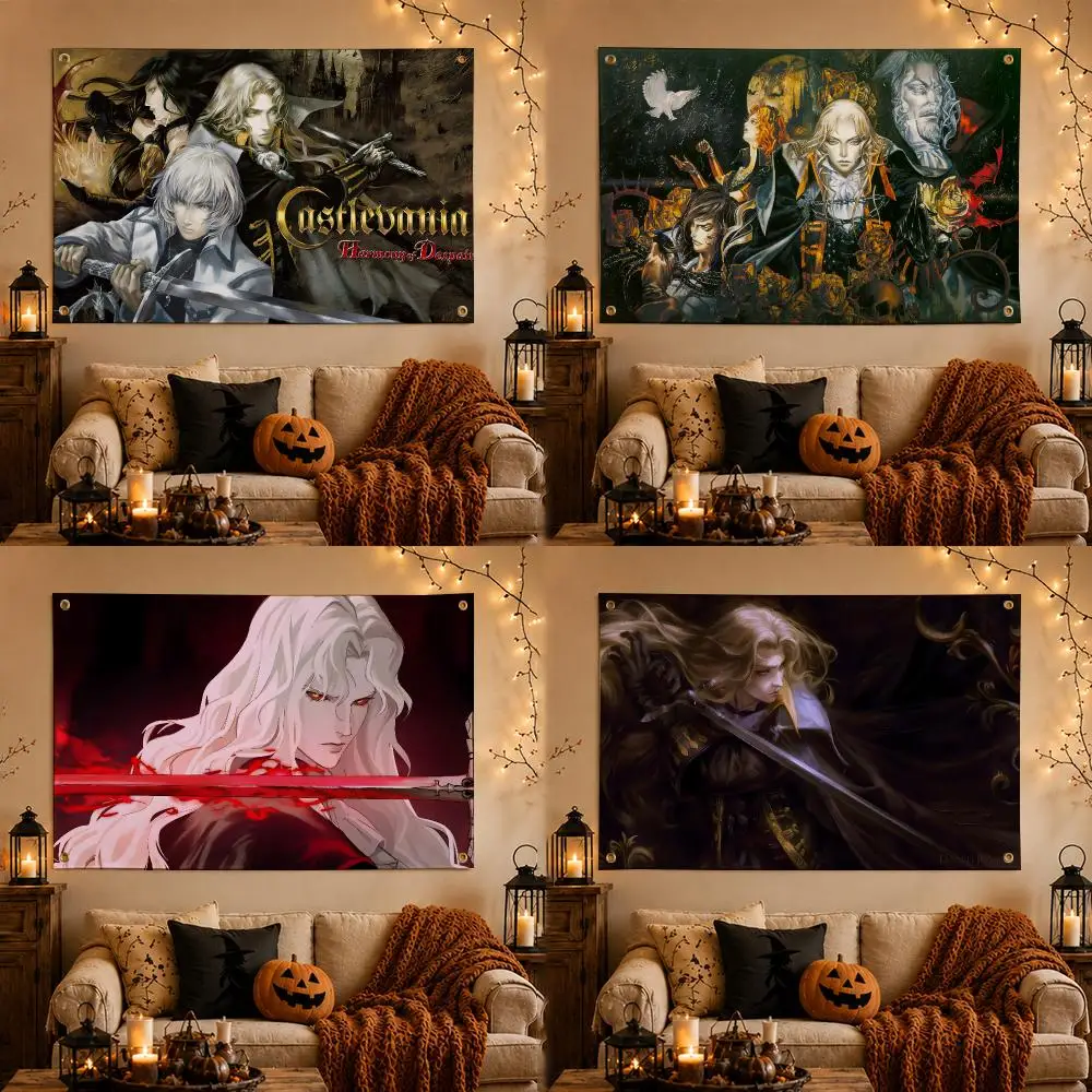 Castlevania: Symphony of the Night Flags Flag – Fade-Resistant Outdoor Garden Banner Suitable for Shop and Home Decoration
