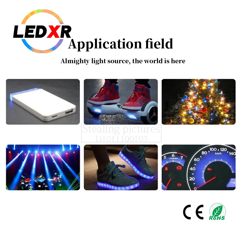 SMD 3528 LED beads 3528 ice blue 3528 SMD light-emitting diodes LED 3.0-3.2V 20mA 490-500nm high brightness 100pcs