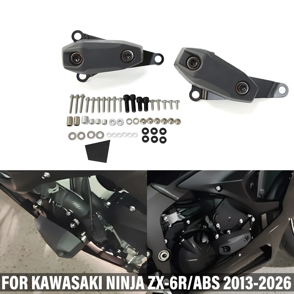 

For Kawasaki NINIA ZX-6R ZX6R ABS 2013-2026 KRT Edition Motorcycle Engine Side Slider Frame Sliders Crash Pad Falling Protector