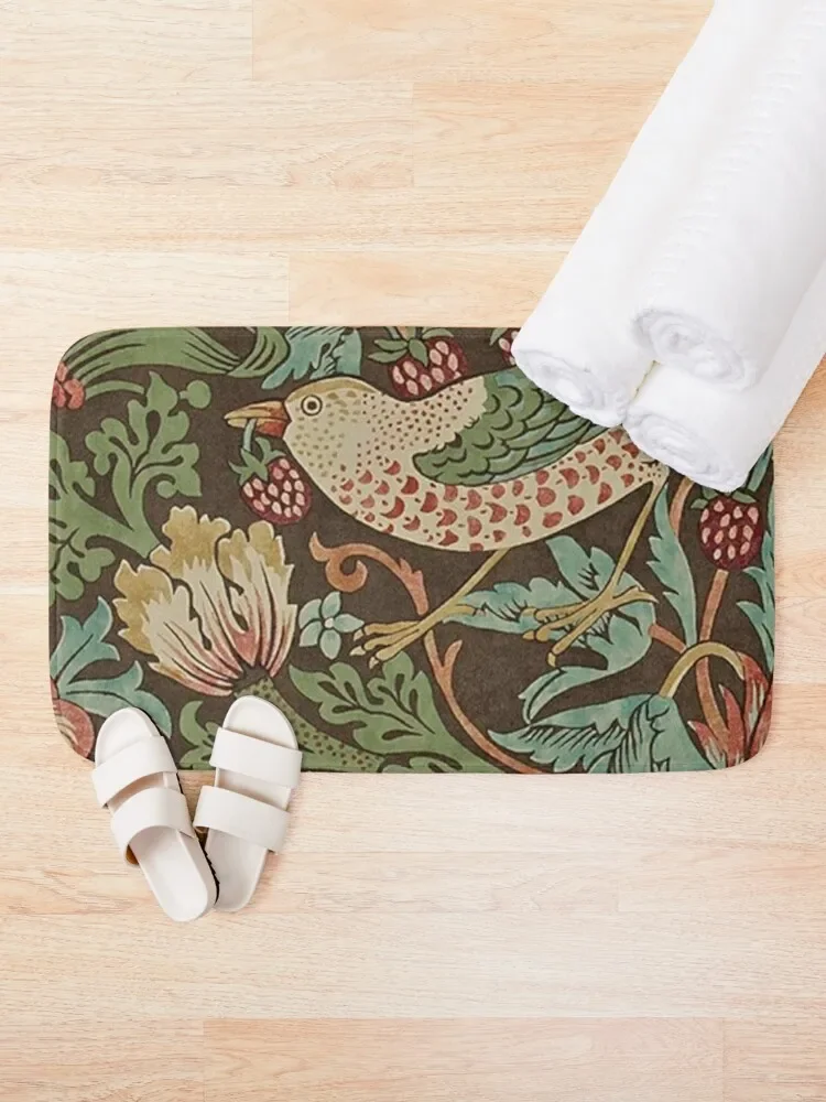 Nature Bird - William Morris Bath Mat External Entrance Doormat Non-Slip Pad Carpets For The Bathroom Absorbent Bathroom Mat