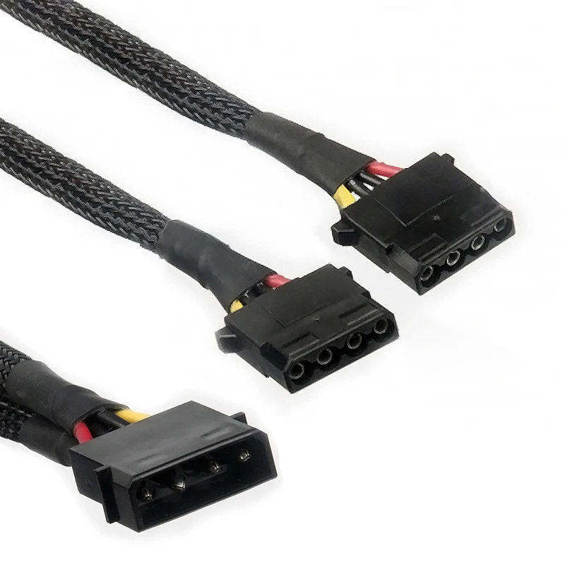 

IDE Hard Drive Optical Drive Interface Cable Big 4 Pin 1 to 2 Splitter 20CM 2 Way 4Pin Male Female Power Cable LP4 Molex