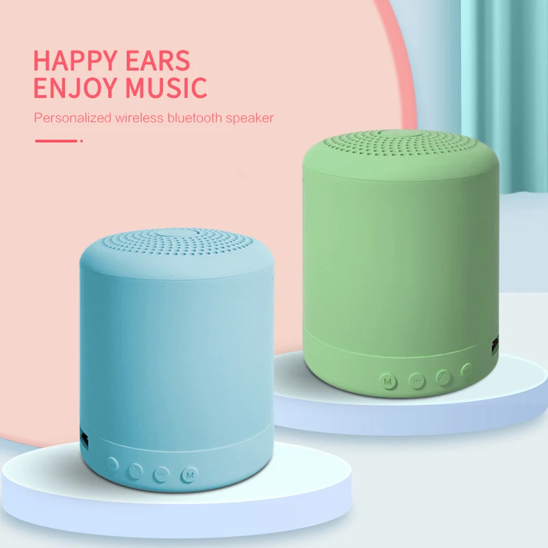 Macaron Small Wireless Speaker Hi-Res 300M Audio Extended Bass Treble Wireless HiFi Portable Speaker High Bass Speaker