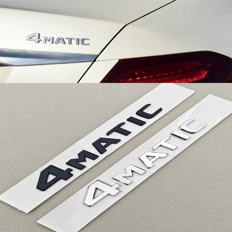 3D ABS Chrome Car Letters 4MATIC 4 MATIC Rear Trunk Badge Emblem For Mercedes Benz C E G S GLC GLS Class AMG Sticker Accessories