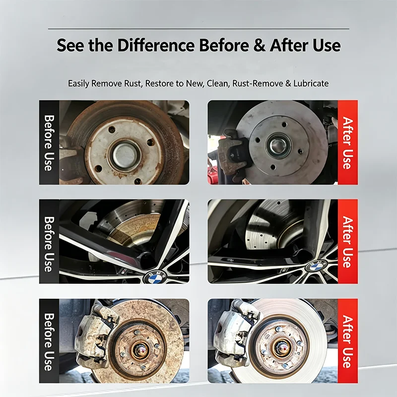 Multi-Purpose Automotive Metal Rust Remover Spray for Car Rims Parts & Home Metal Surfaces Easily Removes Rust Restores