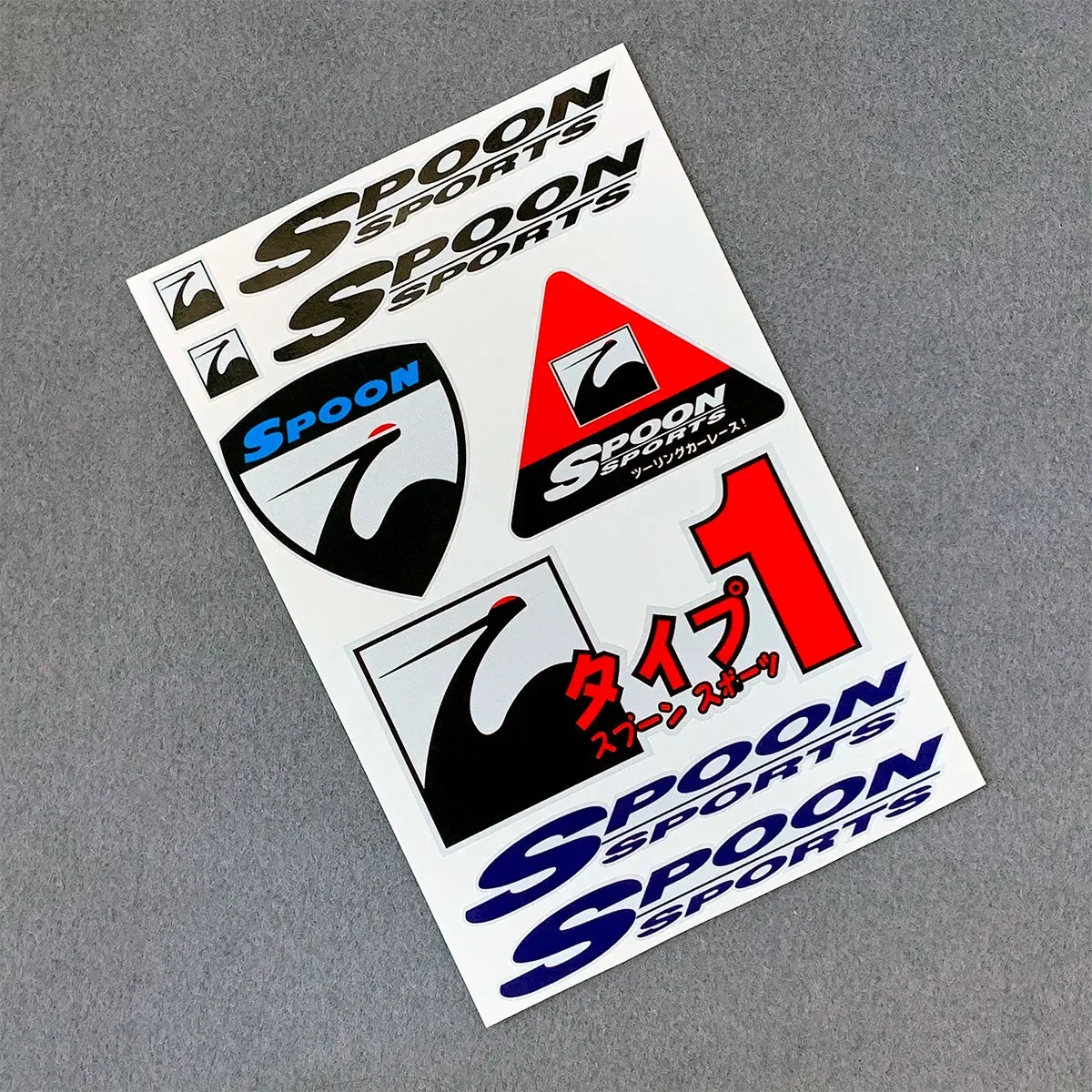 

1 комплект, набор автомобильных наклеек «Spoon Sports», наклейка на мотоцикл для эстетического обновления и выражения тюнинга автомобиля