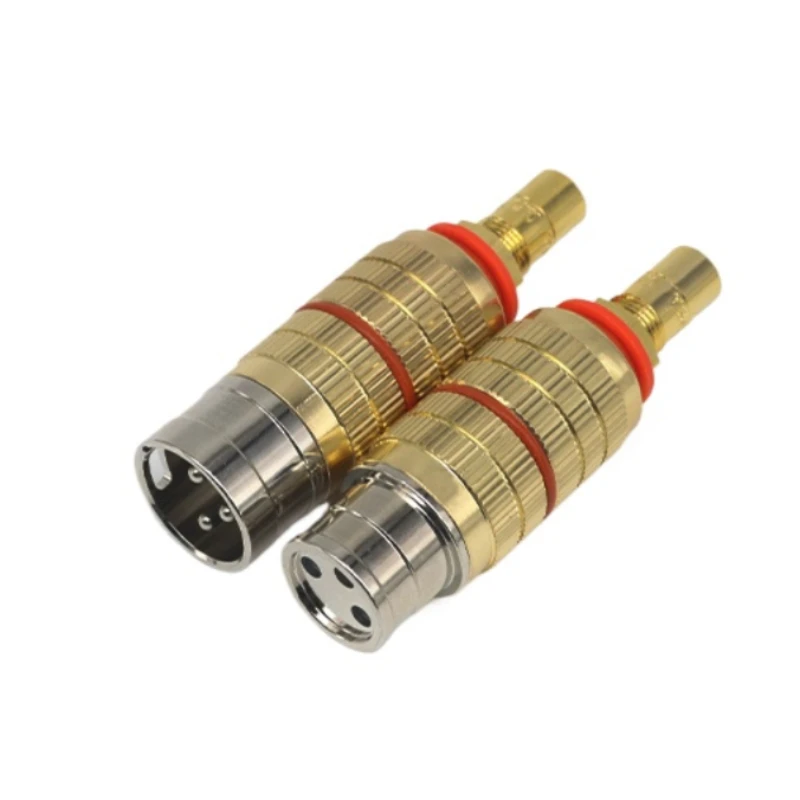 2Pcs CARDA HiFi Audio Converter XLR Male Female To RCA Female Socket Adapter for Speaker Amplifier Plug