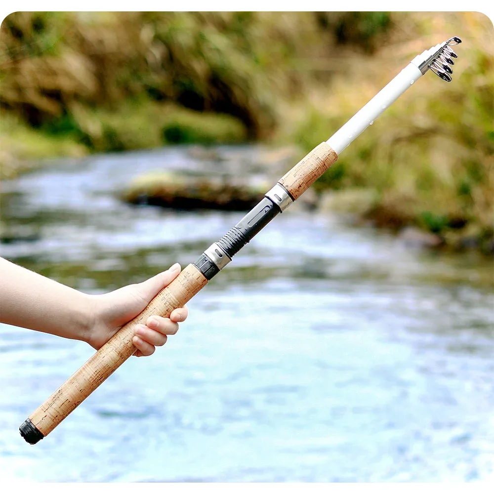 Spinning Telescopic Rock Fishing Rod Carp Feeder Pole Portable Carbon Fiber Pesca 1.5M 1.8M 2.1M 2.4M 2.7M 3.0M Travel Tackle